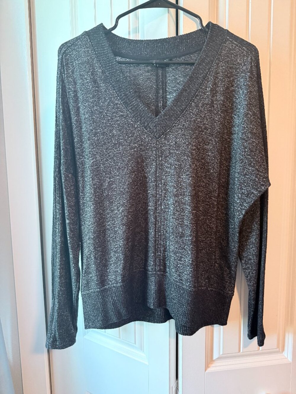 Gray V-Neck Sweater